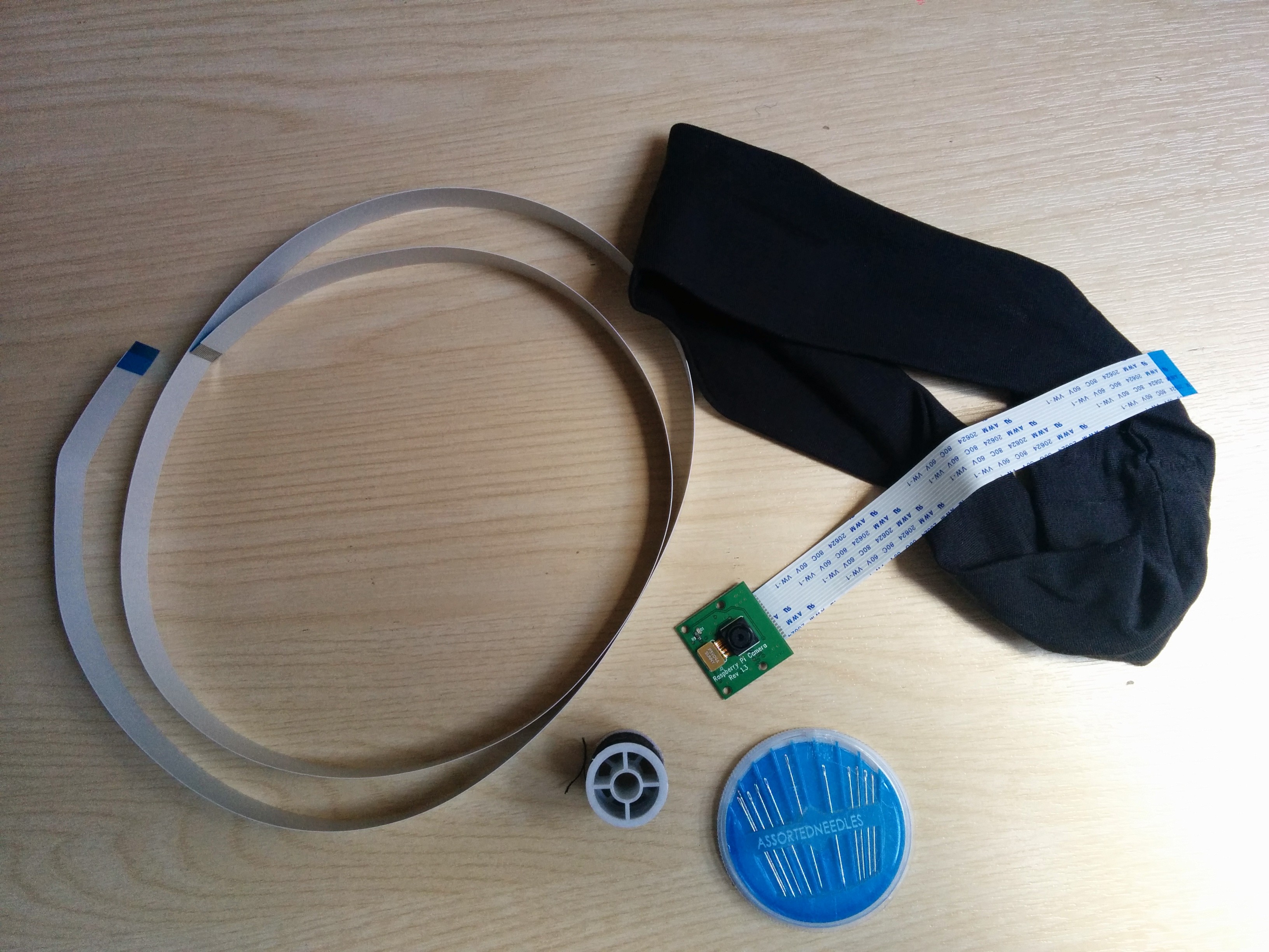 Needles, thread, a Pi Camera and a headband